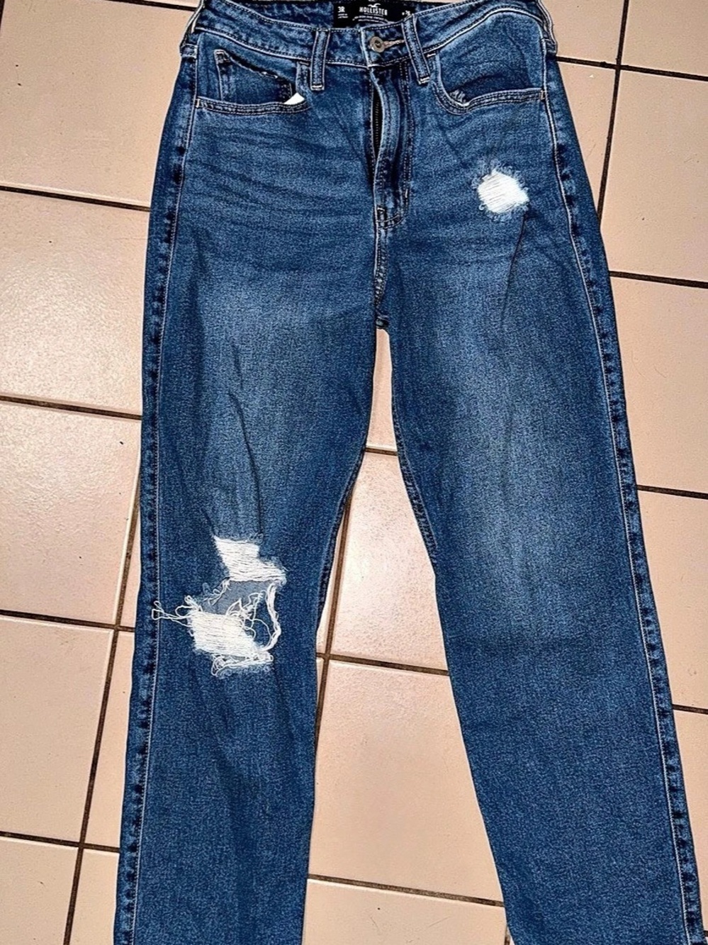 Hollister Ultra High-Rise Vintage Straight Jeans Blue Waist 26